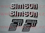 Sada samolepek 4ks (bl) -  Simson S51 Enduro
